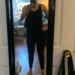 ADAY Black Racerback Elastic Waist Jumpsuit Size S *Offers Welcome!*